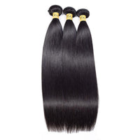 VSHOW HAIR Premium 9A Peruvian Virgin Human Hair Straight 3 or 4 Bundles with Closure Popular Sizes