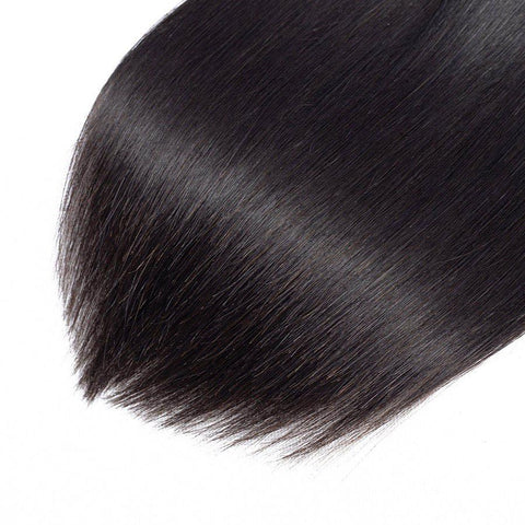 VSHOW HAIR Premium 9A Peruvian Human Virgin Hair Straight Natural Black 3 Bundles Deal