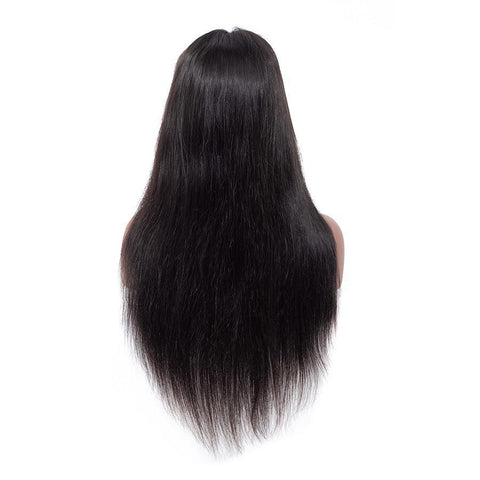 VSHOW Transparent Lace Front Wigs Straight Human Hair Natural Black