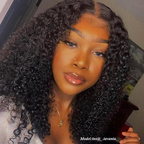 VSHOW Kinky Curly Wig Easy Natural Hair Styles Lace Front Human Hair Wigs Transparent Lace Wigs