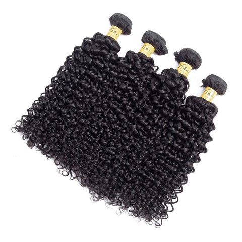 VSHOW HAIR Premium 9A Brazilian Human Virgin Hair Water Wave Natural Black 4 Bundles Deal