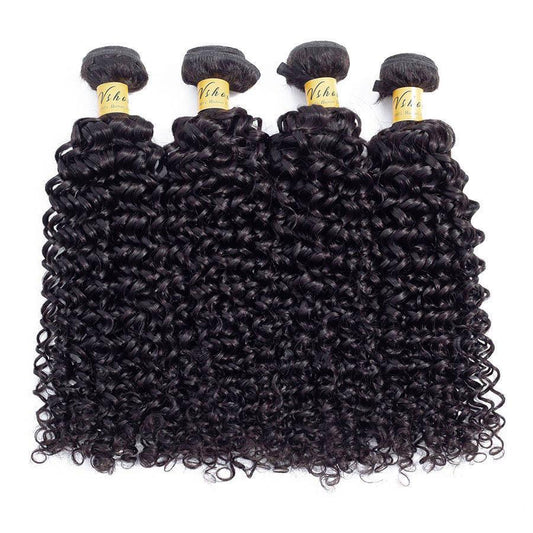 VSHOW HAIR Premium 9A Indian Virgin Human Hair Water Wave 3 or 4 Bundles with Closure