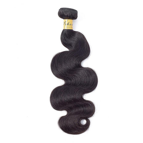 VSHOW HAIR Premium 9A Brazilian Human Virgin Hair Body Wave Natural Black 4 Bundles Deal