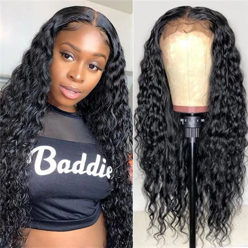 VSHOW Water Wave 4x4 Lace Wigs Made By Hair Bundles With Closure